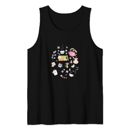 Cottagecore cottage core cottagecore tea book lover Tank Tops