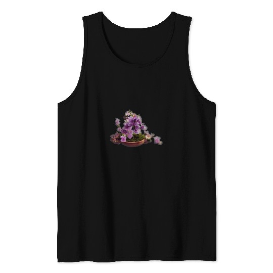 Japanese Hibiscus Bonsai Purple CrystalsHighly Tank Tops