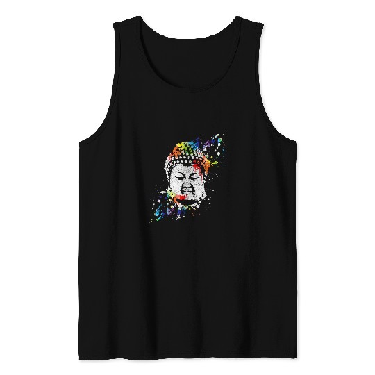Buddha vintagess Yoga Spiritual Zen Buddhism Buddhist Tank Tops