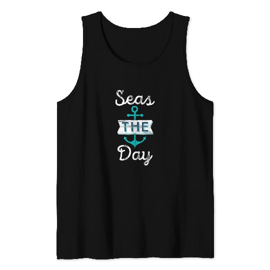 Nautical Bachelorette Party Gift Boat Anchor Seas the Day Tank Tops