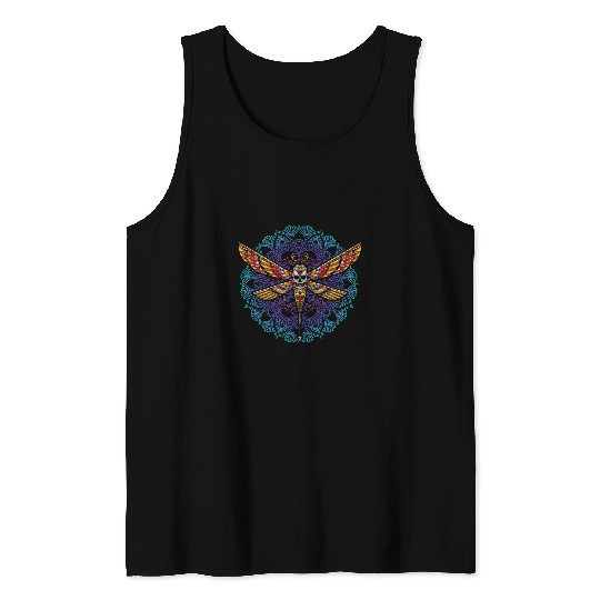 Mandala Dragonfly Magical Dragonflies As A Spiritual Yoga 2 Tank Tops