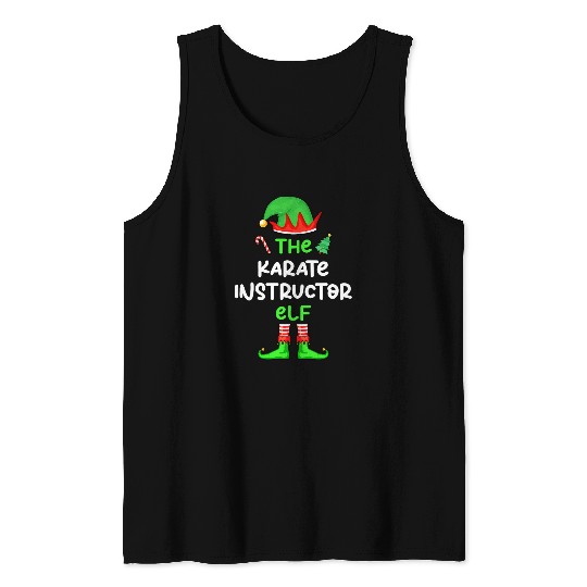 The Karate Instructor Elf Christmas Matching Pajama Tank Tops