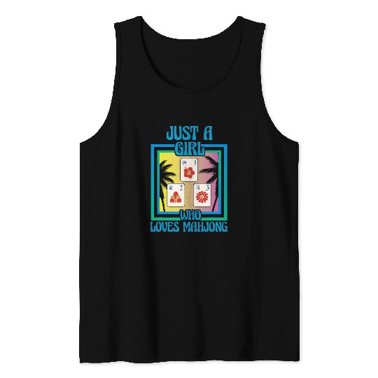 Mahjong Board Game Lover Chinese Mahjong Tiles Funny Mahjong 3 Tank Tops