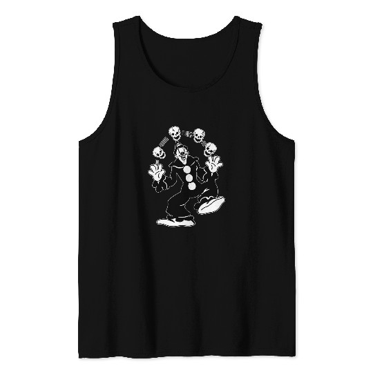 Koko the Clown Juggling Skulls Tank Tops