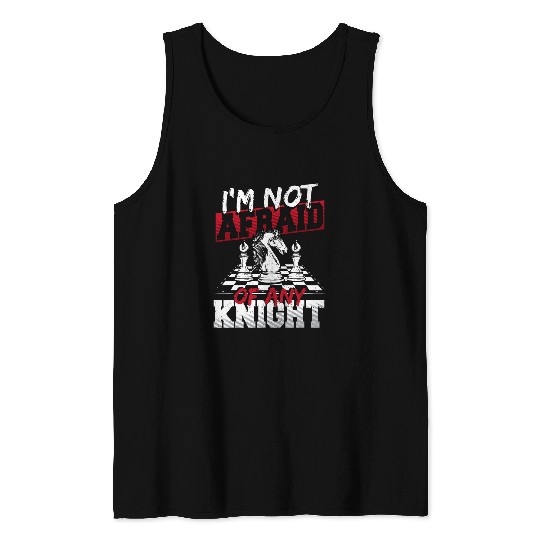 Checkmate Chess Lover Knight Chess Club Design 3 Tank Tops
