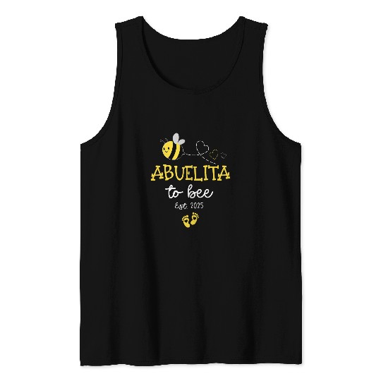 Abuelita to Bee Est 2025 Baby Announcement Pregnancy Reveal Tank Tops
