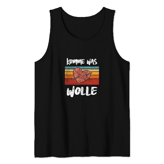 Komme Was Wool Funny Crochet Tank Tops