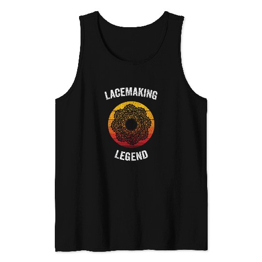 Lacemaking Legend vintagess Bobbin Lace Sewing Tank Tops