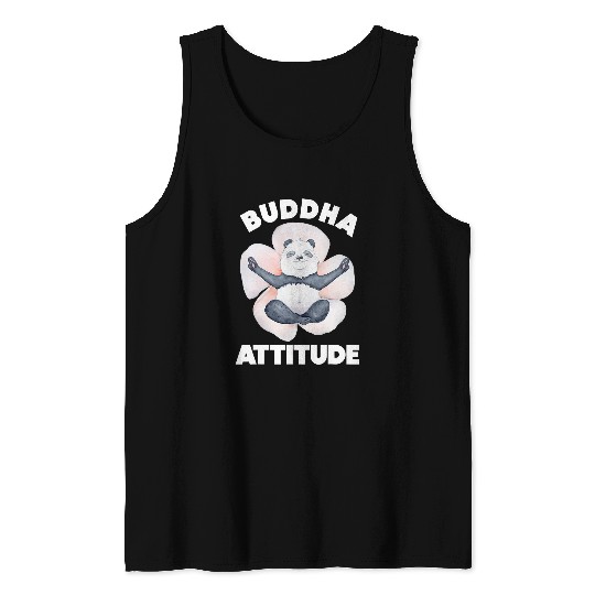 Buddha Attitude Cute Panda Yoga Children Boys Girl Gift Tank Tops