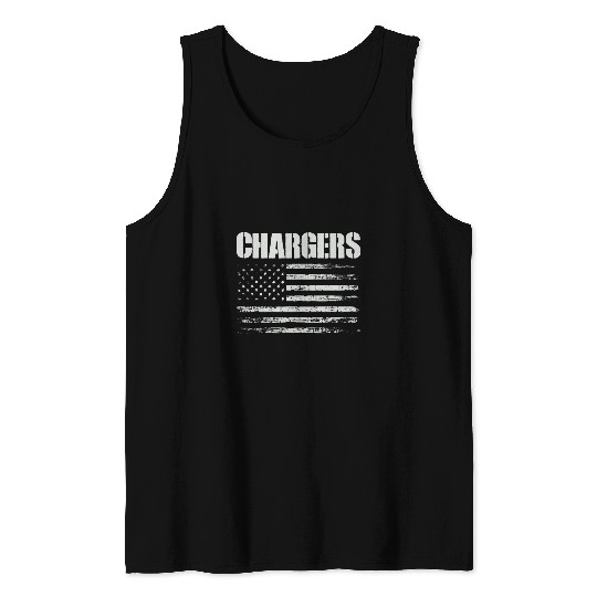 Chargers USA Flag Covington High School Pride Tank Tops