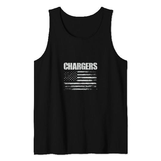 Chargers USA Flag Covington High School Pride Tank Tops