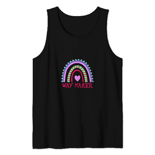 Way Maker Miracle Worker Promise Keeper Faith Light Verse Tank Tops