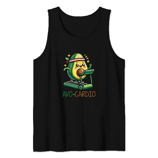 avocado cardio ness gym men women avo cardio Tank Tops