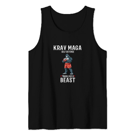 Krav Maga Gorilla Fighter Train Like A Beast Tank Tops