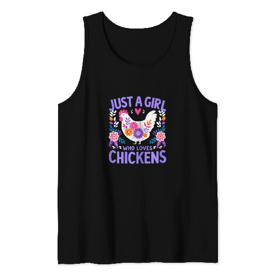 Just A Girl Who Loves Chickens Cute Chicken For Men Women Tank Tops