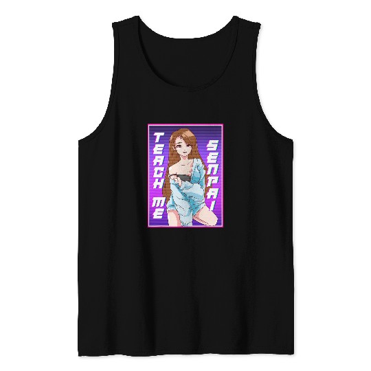 Cute Teach Me Senpai Anime Girl Japanese Kawaii Cosplay Tank Tops