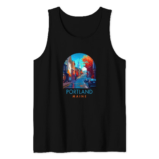 Portland Travel Traveling Trip Vacation Portland Maine Tank Tops