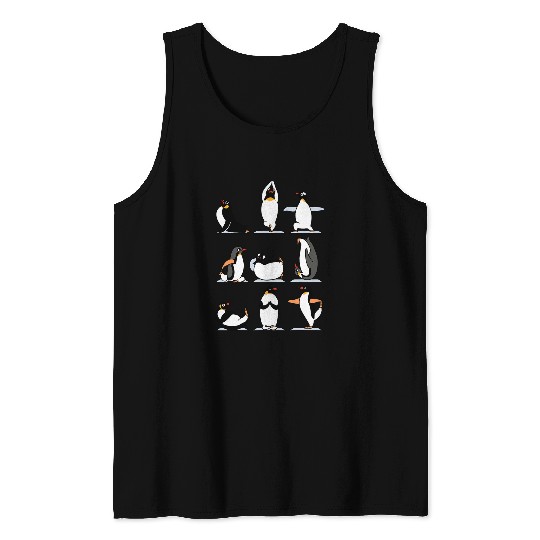 Penguin Yoga Funny Tank Tops