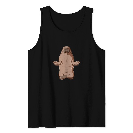 Funny Yoga Walrus Tank Tops