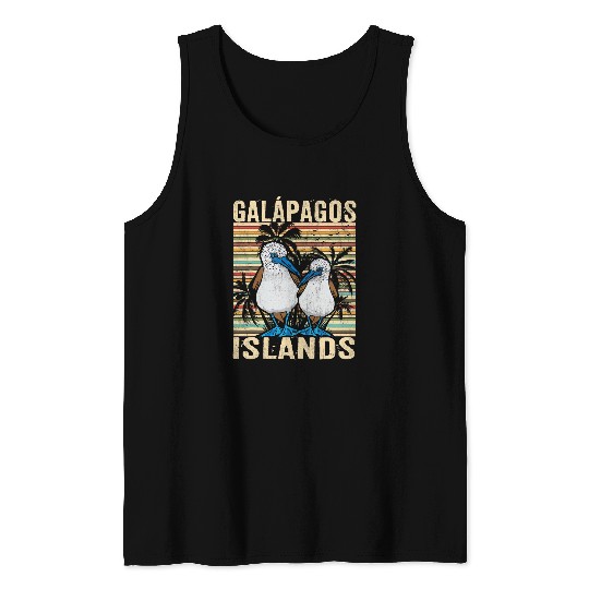 Galapagos Island Ecuador Blue Footed Booby Seabird Tank Tops