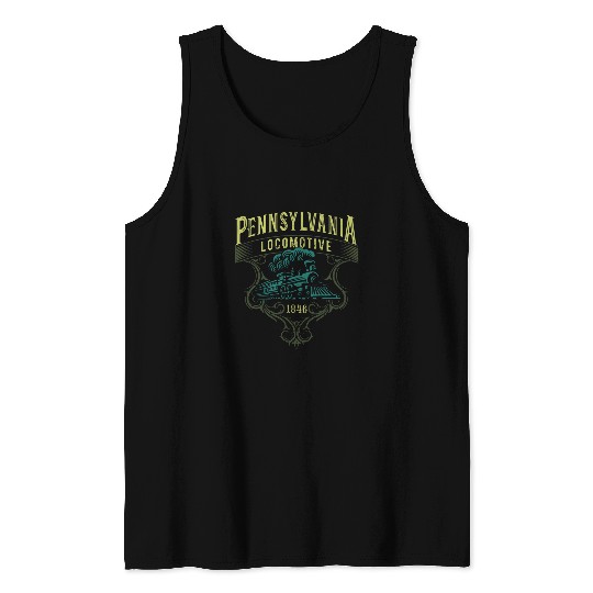 Pennsylvania Steam Train Locomotive Tank Tops
