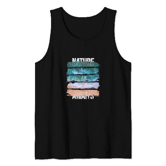 Beach Sand Sea Art Nature Awaits Tank Tops