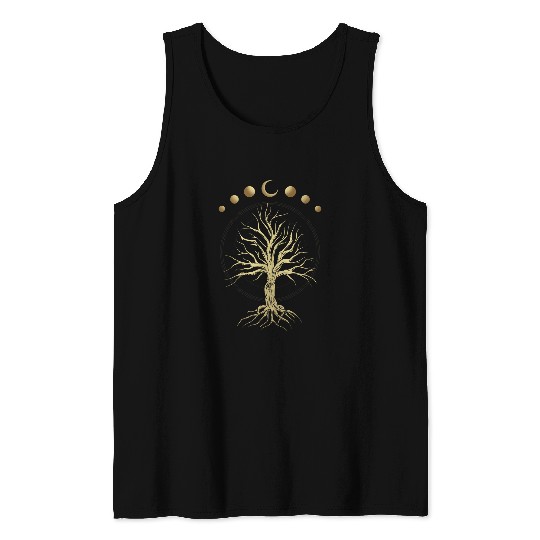 Phases of the Moon Tree of Life Mystical Zen Yoga Meditation 1 Tank Tops