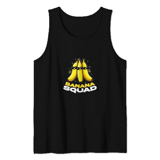 Banana Squad Funny Fruit Banana Lover Team Banana Crew Tank Tops