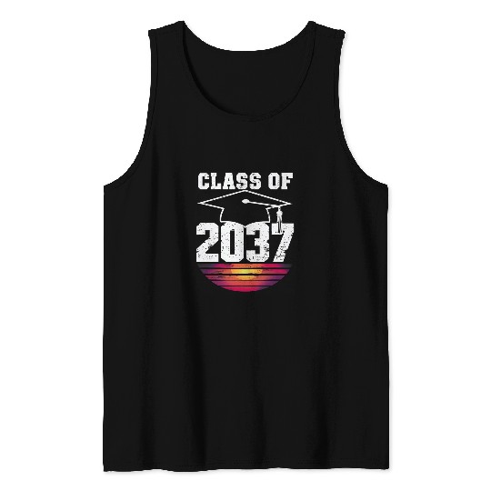 Grow with Me Class of 2037 Preschool Graduation Kids Apparel Tank Tops