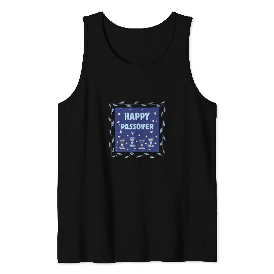 The Four Cups Of Passover Jewish Passover Feast Tank Tops