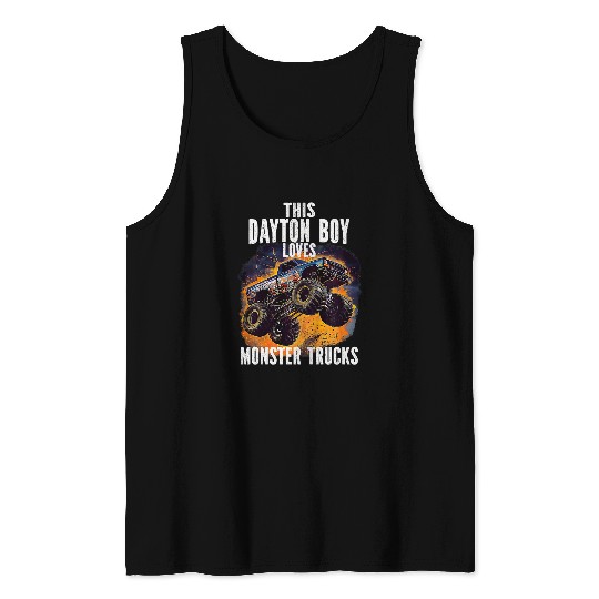Kids Dayton Monster Truck Jump Monster Trucks for Toddlers Boys Tank Tops