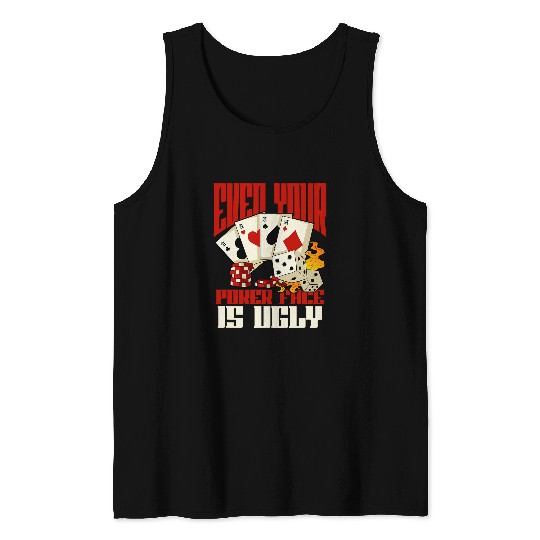 Pokers Casino Pokers Player Gambling Roulette Retiree 15 Tank Tops