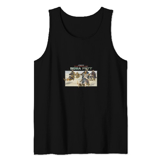 Star warss The Book Of Boba Fett Group Speeder Pursuit Tank Tops