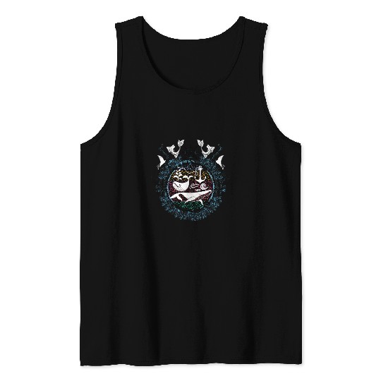 Ocean galaxy nautical whale anchor nautical symbols Tank Tops