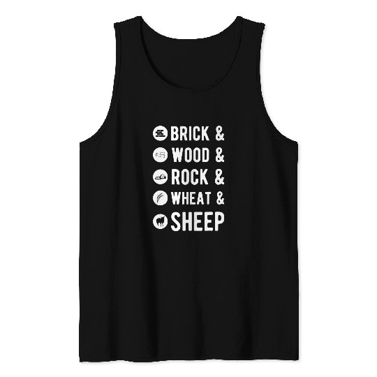 Brick Wood Rock Wheat Sheep Tank Tops