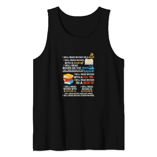 Read Everywhere Book Lovers Gifts Reader Librarian Rhyme Tank Tops