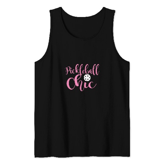 Pickleball Chic Retirement Pickle Ball Gift 1 Tank Tops