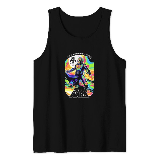 Star warss The Book Of Boba Fett The Legend Lives Retro V2 Tank Tops