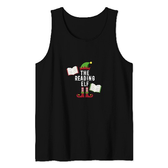 The reading elf Christmas gifts for book lover Tank Tops