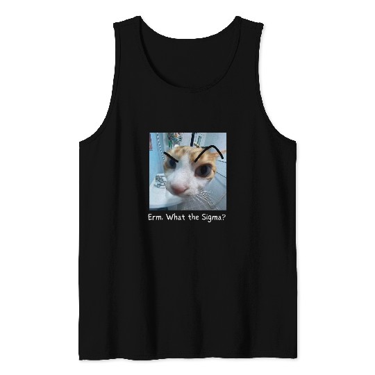 Erm What the Sigma Funny Cat Meme 1 Tank Tops