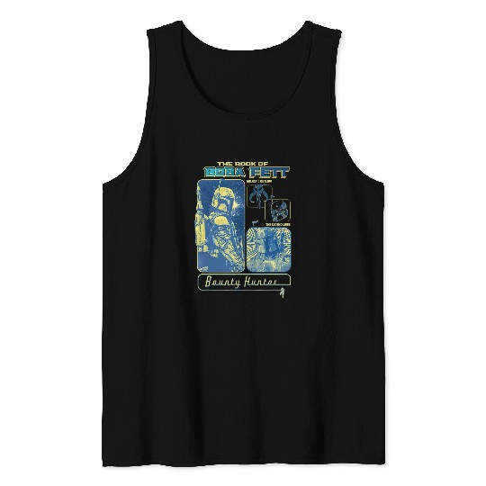 Star warss The Book Of Boba Fett Bounty Hunter Panels Tank Tops