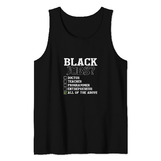Black Jobs Definition Black Excellence Black Doctor Teacher Tank Tops