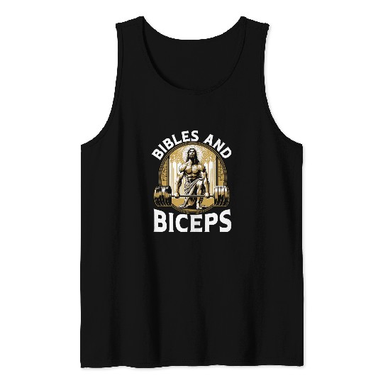 Gym And Jesus Christian Bodybuilder Religious Bodybuilding Tank Tops