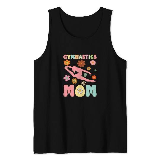 Gymnastics Mom Groovy Gymnast Acrobat Tank Tops