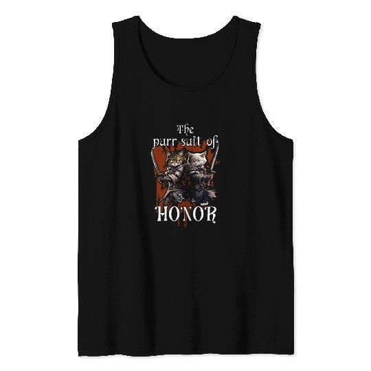 PurrSuit Junkyard Cats Warrior Funny murderssous Cat Cosplay Tank Tops