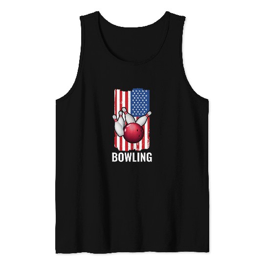 Sports Bowler Bowling Team Bowling Ball Tank Tops