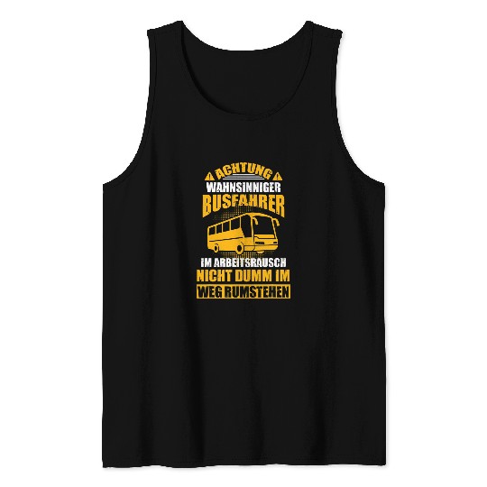 Mens Bus Driver School Bus Coachss Omnibus Funny Tank Tops