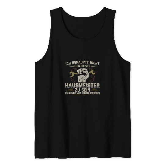 Mens The bestss Caretaker 2Facility Manager Janitor Tank Tops