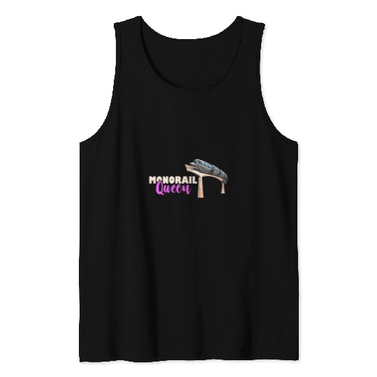 Monorail Queen Railway Train Commuter Monorail Lover Vehicle Tank Tops