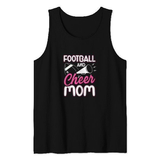 Funny Cheer and Football Mom of Both Football Cheer Mom Tank Tops